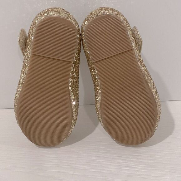 Otter Momo Gold Glitter Dress Shoes with Ankle Strap and Rounded Toe Size 5 - Picture 8 of 8